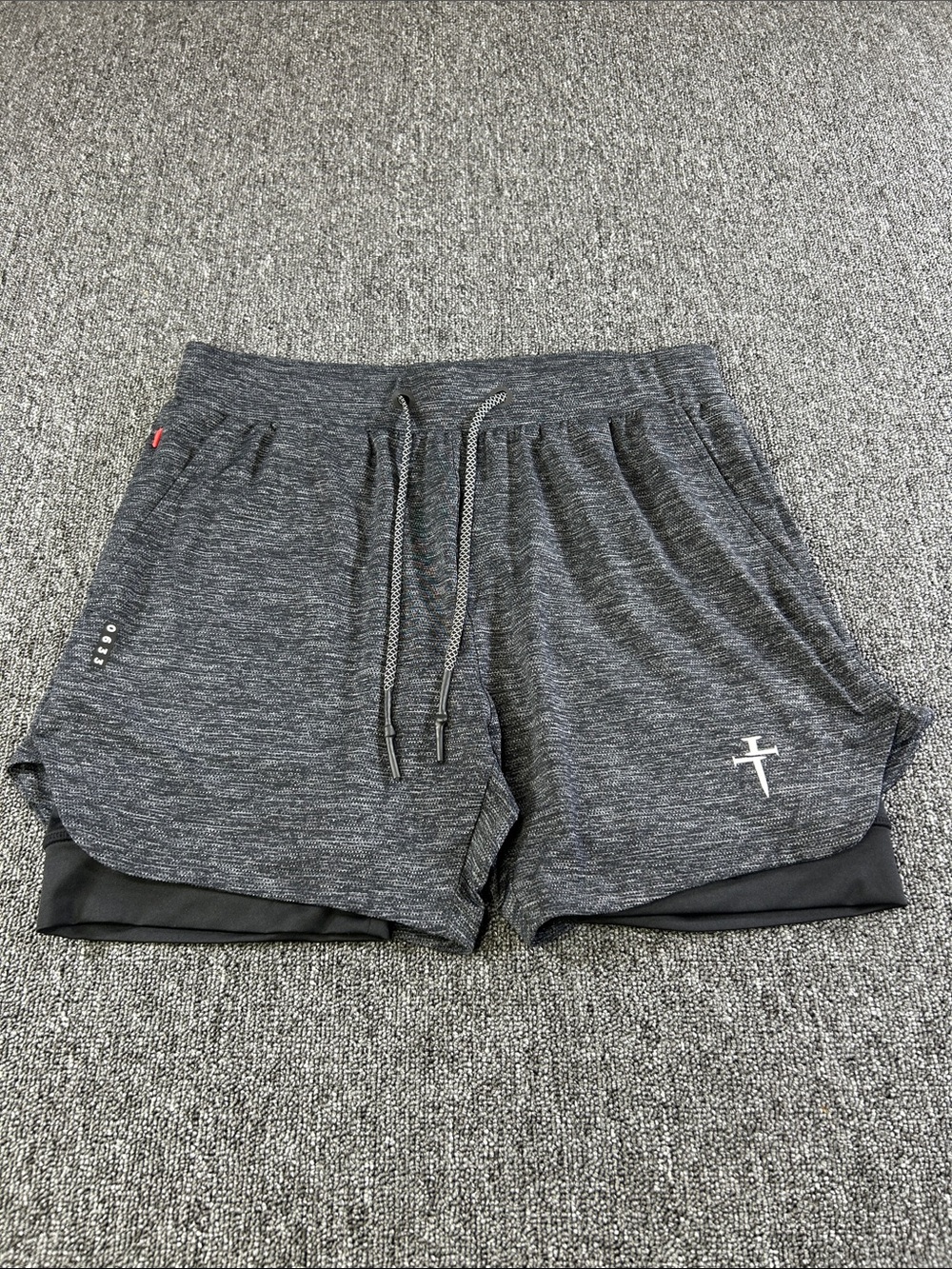 Three Nails Pro-Tech 2.0 Liner Shorts Mens Medium Gray 5” Training Running